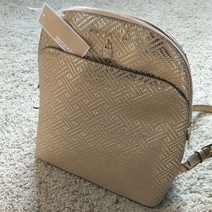 Michael Kors New Gold Leather Adele Backpack